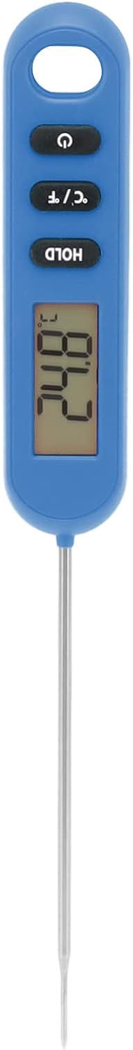 Thermomètre à Viande Numérique Pour la Cuisson, Thermomètre à Lecture Instantanée Avec Longue Sonde Thermomètre Numérique Pour Barbecue De Cuisine Pour Griller, Barbecue(bleu)