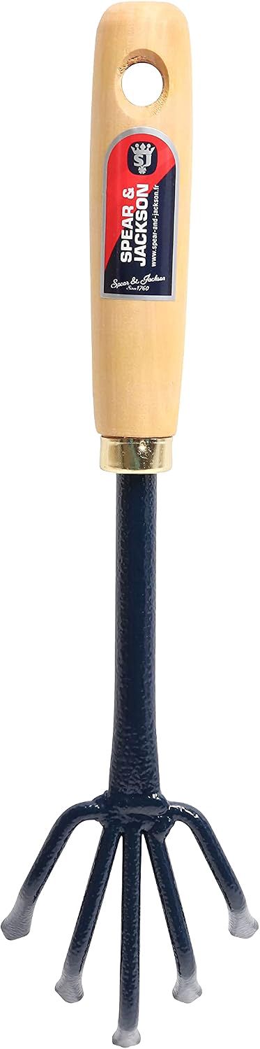 Spear & Jackson 50590 Griffe à Fleurs 5 dents manche Bois 50590 Vert