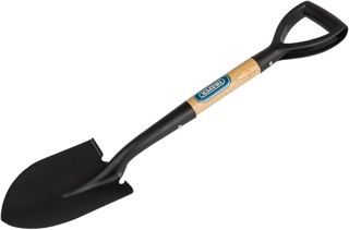 Draper 15072 rond point Mini pelle avec manche en bois, noir, 15073, 0 voltsV