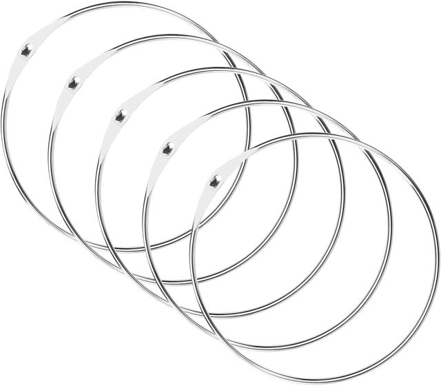 5 Anneaux de Marchandises avec Fermeture Rapide, Grand Anneau Porte-clés de 150mm, Anneau métallique Polyvalent, Grand Anneau pour Porte-clés pour Suspendre clés, Serviettes, Cravates