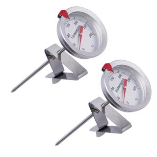Lurrose Thermomètre de Précision Cuisson Inoxydable Acier Sonde de en 2pcs Température et Lecture Précise et Résistance Haute pour Viande Volaille la Cuisine Maison