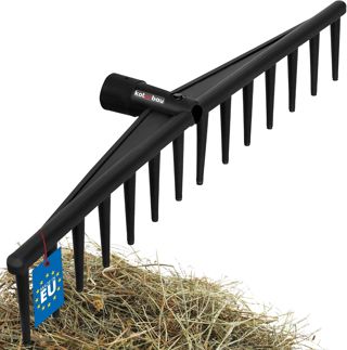 KOTARBAU® Rateau Jardin - Rateau à Feuilles - Plastique - 64 cm - Vert Menthe - 18 Dents - sans Manche - Outil Jardinage Léger - Ramasse Herbe - Gazon - Branches Déchets