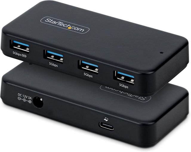 StarTech Hub USB-A 4 Ports, 5Gbps, Adaptateur 24W Inclus (ST4300USB3V2-UE)