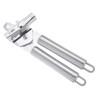Amazon Basics Ouvre-boîte manuel 3 en 1 en acier inoxydable, et avec crochet pour un séchage facile, 21.59 x 5.08 x 4.45 cm