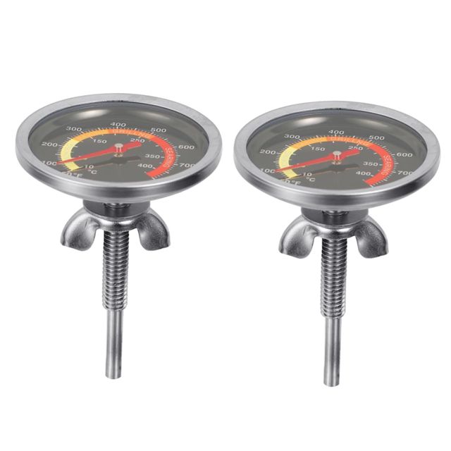 Thermomètre de Four Bimétallique 0-400 °c, Lot de 2, Noir