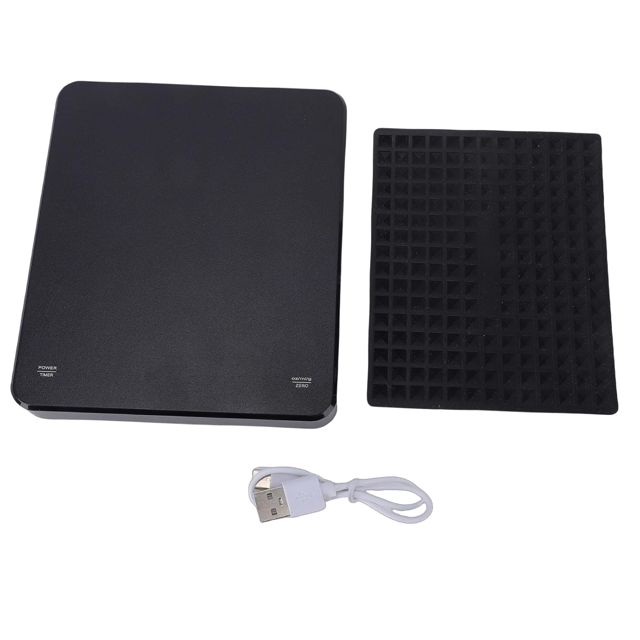 Fdit Balance à café de Précision 0,1 G, 3 Kg, Balance de Cuisine Numérique avec écran rétroéclairé, Batterie Rechargeable USB-C, Fonction Tare et Conversion d'unité pour Verser sur