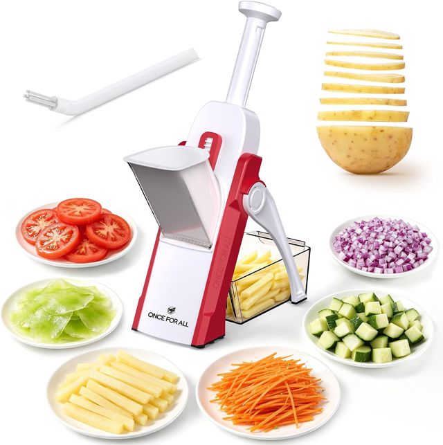 ONCE FOR ALL Mandoline de Cuisine Manuelle Multifonction