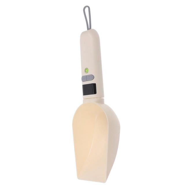 POPETPOP Cuillère à Balance Électronique Blanche en Abs Cuisine et Pâtisserie, Facile à Utiliser, Mesure Précise des Portions Alimentaires et Aliments pour Chats