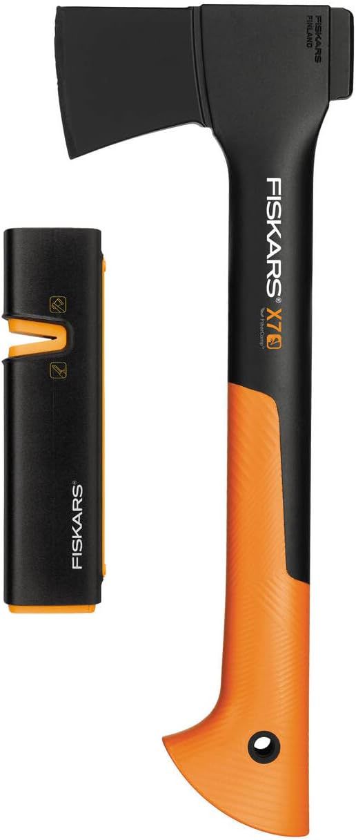 Fiskars Kit d'aiguisage Universel X7-XS avec axe et aiguiseur à Couteaux