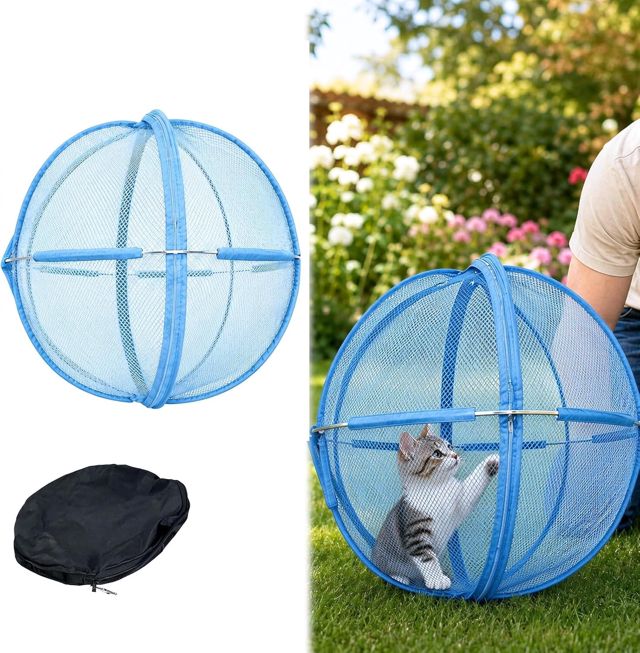 68CM Boule pour Chat Exterieur, Boule Chat Exterieur，A-