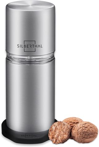 SILBERTHAL Moulin à Muscade Inox avec Réserve et Socle