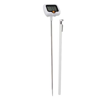 Keenso Thermomètre Numérique à Bonbons, Sonde Rotative, Thermomètre à Huile pour Frire, Griller, Cuisiner, Bol ABS Hygiénique, Griller, Pâtisserie - Acier Inoxydable, Blanc