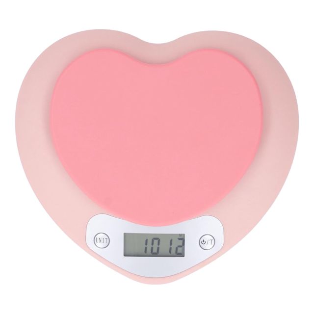 Balance de cuisine rechargeable en forme de cœur 5 kg, balance alimentaire numérique 1 g pour la cuisine et la pâtisserie