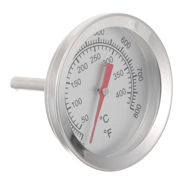 Milisten Thermomètre de Four en Acier Inoxydable Argenté, Surface Lisse, sans Bavures, Cuisine et Barbecue, Surveillance des Ingrédients, 100% Précis
