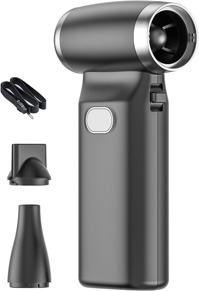 Souffleur à main pour le nettoyage de la poussière électronique de bureau à domicile, utilisation de jets rechargeables, dépoussiéreurs d ' air avec écran LCD pour claviers, ventilateur de soufflage à
