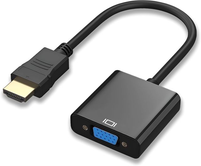 YLK Adaptateur HDMI à VGA, 1080p 60Hz HDMI à VGA Conventeur pour PC, Ordinateur Portable, HDTV, Projecteur, Ordinateur, Xbox, Moniter (Noir)