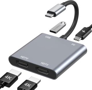 Hub USB C, 8-en-1 Adaptateur USB-C vers HDMI 4K, RJ45 Ethernet, PD 100W, USB 3.0, USB 2.0, Port de données USB-C et Lecteur de Cartes SD/TF, Compatible avec MacBook Pro/Air, iPad Pro, Dell, Surface