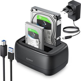 ORICO SATA SSD/HDD Dock pour Disque Dur, USB 3.0 Station d'accueil pour Dique Dur de 2,5 et 3,5 Pouces, Supporte UASP et Les disques de 20To(DD18U3)