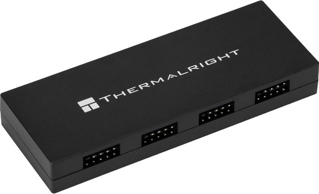 Thermalright Interal Hub USB 2.0 X5, alimentation SATA, support magnétique, extension USB 9 broches pour carte mère PC (blanc)