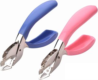 2 Pièces Dégrafeuses, Dégrafeur, Outil de Dégrafage, Dissolvant D'ongles Puissant, pour Enlever les Agrafes pour le Bureau, l'école ou la Maison (2 Couleurs)