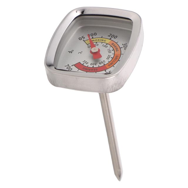 VICASKY Thermomètre de Four en Acier Inoxydable Sonde M8, Contrôle Précis Température 10 350 °c, Verre Résistant Haute Température Cuisine et Pizza