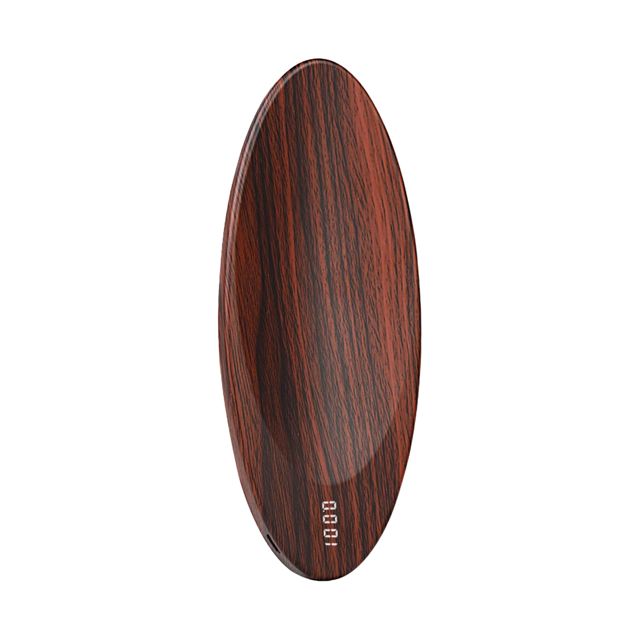 Balance à thé balance à café numérique de précision 0, 1 g avec longue durée de vie la batterie peseuse numérique cuisine ABS grain bois ovale pour la maison marron