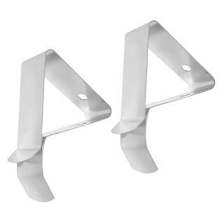 Cabilock Pince de Fixation Thermomètre à Viande en Acier Inoxydable Portable, Lot de 2 Clips Argentés pour Support de Sonde, pour Café Cuisine