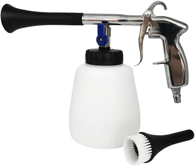Outil de soufflage pneumatique pour marque - 1000 ml - En alliage d'aluminium - 6-92 bars - Nettoyage haute pression - Avec réservoir blanc - Poignée ergonomique légère