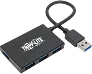 Tripp Lite Hub USB 3.0 à 4 Ports, répartiteur USB Portable pour Chargement et Transfert de données USB, 5 Gbit/s, Aluminium (U360-004-4A-AL)