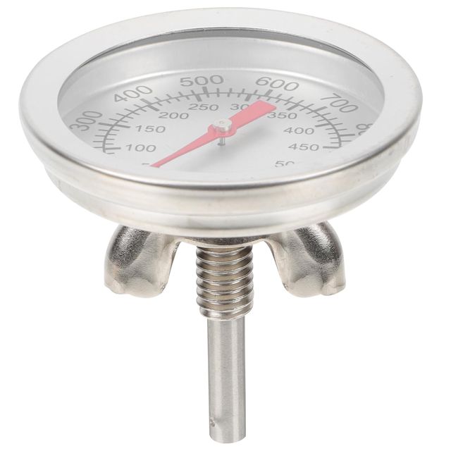 Acier Inoxydable Thermomètre de Cuisson Barbecue, Cadran Large 50℃-500℃
