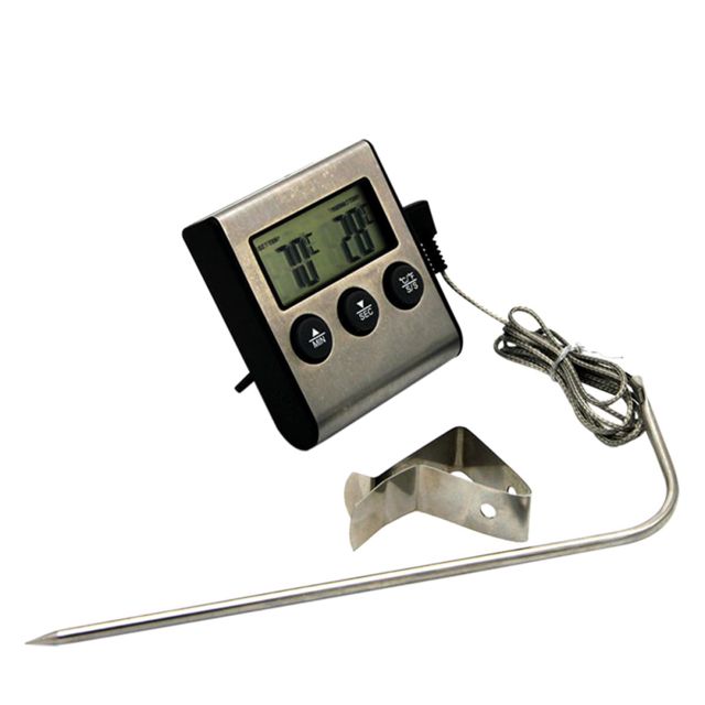Lurrose Thermomètre Inoxydable pour Cuisson Viande et Barbecue Clip, Adapté la Cuisine Four Domestique