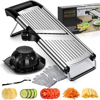 MASTERTOP Mandoline Cuisine Professionnelle, Coupe Legumes Multifonctions