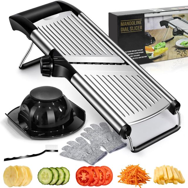 MASTERTOP Mandoline Cuisine Professionnelle, Coupe Legumes Multifonctions