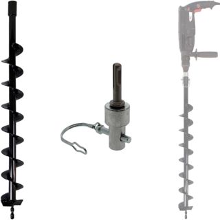 Mèche de tarière Ø 80 mm avec adaptateur perceuse et perforateur SDS-plus