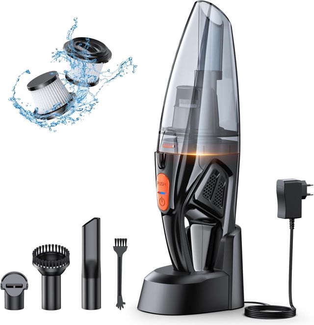 Aspirateur à Main, Rechargeable 9KPA Aspirateur de Table Sans Fil