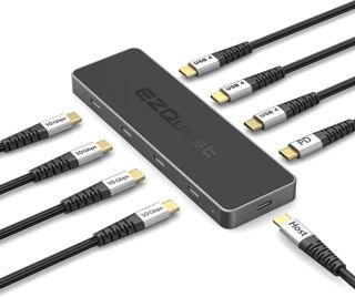 Hub USB 4 8 en 1 Pro Series : double écran 4K 60 Hz/8K, 7 ports USB-C (3 ports USB4, 4 données 10 Gbit/s), 100 W PD - Station d'accueil Thunderbolt 3/4 pour MacBook Pro/Air M1/M2/M3, Windows