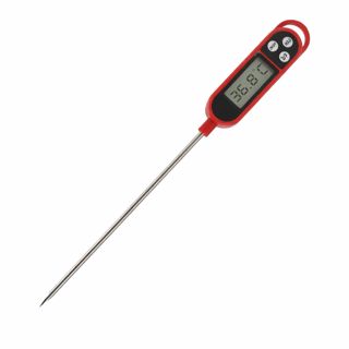 Thermomètre Alimentaire Digital, de Cuisine Numérique à Sonde Longue, Thermomètre Alimentaire LCD Digital pour Viande, Cuisson, Pâtisserie, Eau, Lait, Biberon, Barbecue et Aliments
