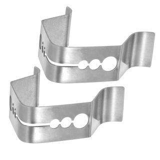 Alipis 2 pièces Pince Thermomètre Acier Inoxydable Lot de Clips de Fixation pour Probes de Cuisine et Barbecue Accessoire Pratique pour Mesurer la Température avec Orifices Optionnels