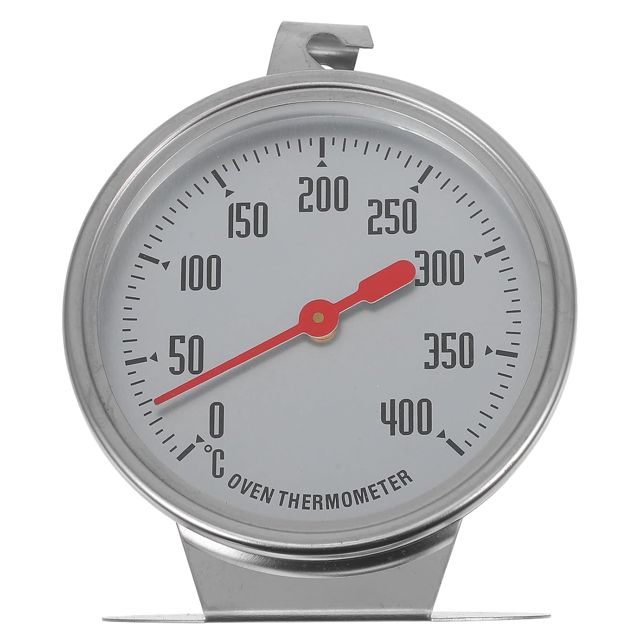 ibasenice Thermomètre de Four à Cadran en Acier Inoxydable, Lecture Facile et Performance Stable Cuisine à Domicile ou Restaurant, Mesure Précise Jusqu'à 400℃