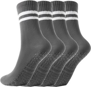 Chaussettes Pilates Yoga En Coton Taille UE 35-42 Antidérapantes Pour Femmes Et Hommes