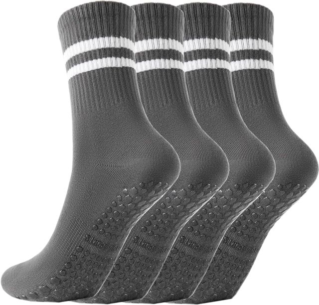 Chaussettes Pilates Yoga En Coton Taille UE 35-42 Antidérapantes Pour Femmes Et Hommes