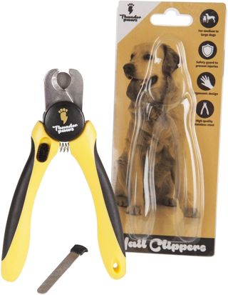Coupe-Griffes pour Chien avec Dispositif de Protection, verrou de sécurité et Lime à Griffes – Convient aux Chiens de Taille Moyenne à Grande