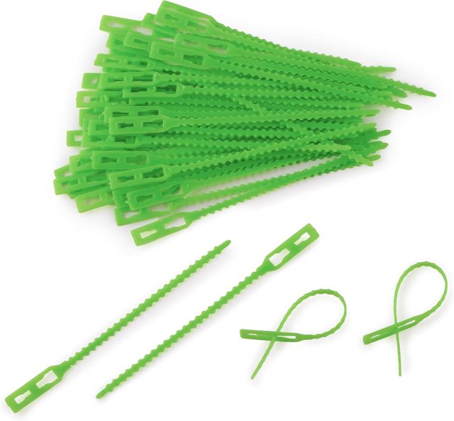 MIVOS Attaches pour Plantes 150 mm, 50 pièces - Supports pour Plantes réutilisables - Attaches de Jardin en Plastique - Fixation pour tomates - Attaches de Jardin pour Plantes en Pot, arbustes