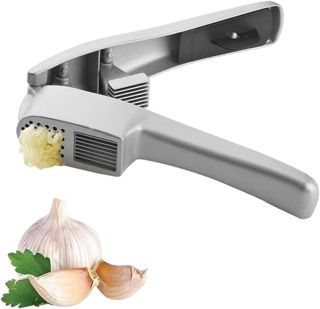 Ecrase Ail Manuel, Extra fort et Durable Presse-Ail, hachoir à ail broyeur de gingembre, Écrase l'Ail et le Gingembre sans Effort, Nettoyage Facile, Anti-Rouille, Compatible avec le lave-vaisselle