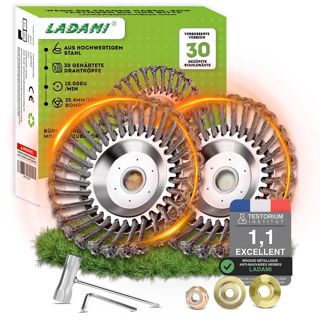 Profi ! Lot de 2 brosses anti-mauvaises herbes 25,4 x 200 mm Haute stabilité Très robuste Montage facile