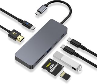 USB C Hub, 7 IN 1 Adaptateur USB C HDMI pour MacBook Tablettes Portables
