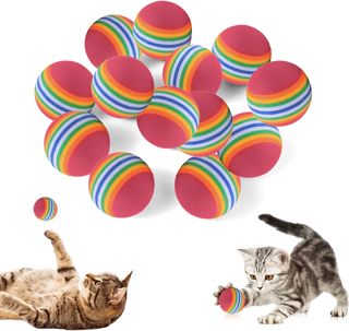 Balle Chat 24 Pièces Balle Xhat Interactive Mousse 3.5 CM