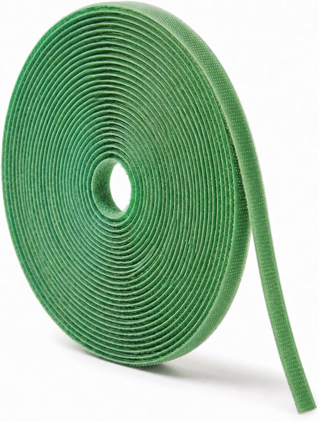 Bande Auto‑agrippante Verte pour Plantes 10 m x 10 mm, Lien réutilisable pour Jardin et Fixation des câbles, Aussi pour Attacher Plantes, Fleurs et tomates.