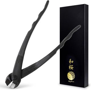 Wazakura Coupe-Fil Bonsaï 195 mm en Acier Carbone Noir, Forgé au Japon