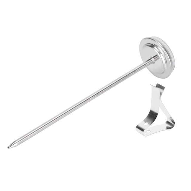 Haofy Thermomètre Alimentaire pour café avec Cadran Analogique surdimensionné de 14 à 230 F pour Mousser le Lait et Cuisiner à la Maison, Cuisines, Cafés, Barbecues, Four, Sonde Longue en Acier